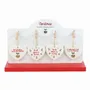 Panels - Set of 24 Christmas Pudding Ceramic Hearts on Display - SOMETHING DIFFERENT WHOLESALE EUROPE BV