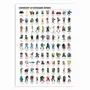 Poster - Art-Poster - Legendary 2D Videogame heroes - Olivier Bourdereau - WALL EDITIONS
