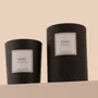 Bougies - Bougie Santal verre noir - 180g - Cire 100% végétale - TANDEM FRAGRANCES