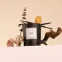 Bougies - Bougie Santal verre noir - 180g - Cire 100% végétale - TANDEM FRAGRANCES