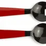 Kitchen utensils - Large black horn cutlery with wooden triangular handle - Natural - L INDOCHINEUR X RIVÊT