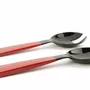 Kitchen utensils - Large black horn cutlery with wooden triangular handle - Natural - L INDOCHINEUR X RIVÊT