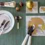 Couverts & ustensiles de cuisine - Grands couverts en corne noire manche os - L INDOCHINEUR X RIVÊT