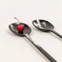 Kitchen utensils - Large Baguette cutlery in African black horn - L INDOCHINEUR X RIVÊT