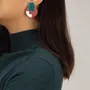 Bijoux - Boucles d'oreilles Crête - Tiges - Motif - L INDOCHINEUR X RIVÊT