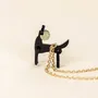 Jewelry - Dog charm for necklace in black horn and mother-of-pearl - L INDOCHINEUR X RIVÊT