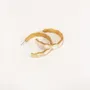 Jewelry - Ether hoop earrings in blond horn - Studs - Marbled blond horn - L INDOCHINEUR X RIVÊT