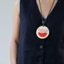 Jewelry - Pendant in horn and tricolour lacquer - L INDOCHINEUR X RIVÊT