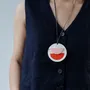 Jewelry - Pendant in horn and tricolour lacquer - L INDOCHINEUR X RIVÊT