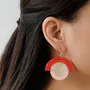 Jewelry - Hoop earrings in lacquered horn - Gold hooks - Multicolour - L INDOCHINEUR X RIVÊT
