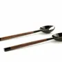 Couverts de service - Petits couverts ronds pinces de crabe laqués ivoire - taille S - L INDOCHINEUR X RIVÊT