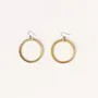Jewelry - Large single ring earrings in hoof - Hooks - Marbled blond horn - L INDOCHINEUR X RIVÊT