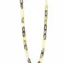 Bijoux - Sautoir anneaux ovales plats 2 tailles en corne blonde - L INDOCHINEUR X RIVÊT