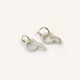 Bijoux - Créoles 2 anneaux suspendus en corne blonde - Corne blonde marbrée - L INDOCHINEUR X RIVÊT