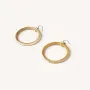 Jewelry - Large single ring earrings in hoof - Hooks - Marbled blond horn - L INDOCHINEUR X RIVÊT