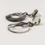 Jewelry - Wide ring earrings in blond horn - Studs - Marbled blond horn - L INDOCHINEUR X RIVÊT
