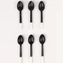Cutlery set - Set of 6 teaspoons, black horn, white bone handle - L INDOCHINEUR X RIVÊT