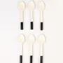 Cutlery set - Set of 6 teaspoons, white bone, black horn handle - L INDOCHINEUR X RIVÊT