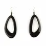Jewelry - Offset pierced earrings in white horn - Hooks - Buffalo black horn - L INDOCHINEUR X RIVÊT
