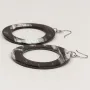 Jewelry - Large flat ring earrings in blond and black horn - Marbled blond horn - L INDOCHINEUR X RIVÊT