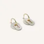 Jewelry - Hoop earrings, double hanging rings, in blond horn - Beige - L INDOCHINEUR X RIVÊT