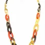 Jewelry - Necklace, flat fine oval rings, in hoof and ivory lacquer - Natural - L INDOCHINEUR X RIVÊT