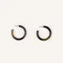 Jewelry - Small round rings earring in African white horn - Hoof - size S - L INDOCHINEUR X RIVÊT