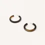Jewelry - Small round rings earring in African white horn - Hoof - size S - L INDOCHINEUR X RIVÊT