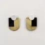 Jewelry - Stone & Brass Arche earrings - Studs - Natural - L INDOCHINEUR X RIVÊT