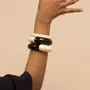 Bracelets - Bracelet arrondi bois et laque extérieure noire taille L - taille M - L INDOCHINEUR X RIVÊT