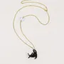 Bijoux - Pendentif Rat en corne noire et nacre blanche - L INDOCHINEUR X RIVÊT