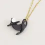 Bijoux - Pendentif Rat en corne noire et nacre blanche - L INDOCHINEUR X RIVÊT