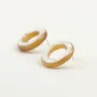 Bijoux - Boucles d'oreilles Auréole en corne marbrée - Corne blonde marbrée - L INDOCHINEUR X RIVÊT