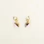 Bijoux - Créoles laiton Radiant en sabot et laque rose - Petites créoles - L INDOCHINEUR X RIVÊT