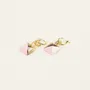 Bijoux - Créoles laiton Radiant en sabot et laque rose - Petites créoles - L INDOCHINEUR X RIVÊT