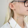 Glasses - Capsule eyeglass chain in brass, hoof and tricolour lacquer - L INDOCHINEUR X RIVÊT