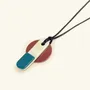 Bijoux - Pendentif Arène en corne et laque cordon noir - L INDOCHINEUR X RIVÊT