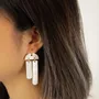 Bijoux - Boucles d'oreilles pampilles en nacre - Nacre blanche - L INDOCHINEUR X RIVÊT