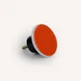 Artistic hardware - Straight-edge wall hook, orange-red and grey lacquer, size M - L INDOCHINEUR X RIVÊT