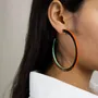 Jewelry - Hoop earrings, large ring in beige and khaki lacquer, - Multicolour - L INDOCHINEUR X RIVÊT