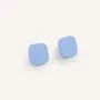 Jewelry - Earrings in horn and Wood Green lacquer - Studs - Ochre earth lacquer - L INDOCHINEUR X RIVÊT