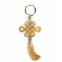 Leather goods - Tibetan charm in blond horn and brown thread - L INDOCHINEUR X RIVÊT