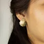 Jewelry - Seashell earrings in brass - Fine gold-plated brass - L INDOCHINEUR X RIVÊT