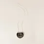 Jewelry - Truncated disc medallion pendant, silver chain, marbled black horn - L INDOCHINEUR X RIVÊT