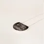 Jewelry - Truncated disc medallion pendant, silver chain, marbled black horn - L INDOCHINEUR X RIVÊT