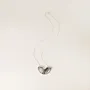 Jewelry - Crescent pendant, silver setting and chain, marbled black horn - L INDOCHINEUR X RIVÊT