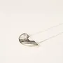 Jewelry - Crescent pendant, silver setting and chain, marbled black horn - L INDOCHINEUR X RIVÊT