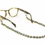 Glasses - Eyeglass chain, ultra-fine mesh, hoof and black horn - L INDOCHINEUR X RIVÊT
