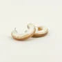 Jewelry - Thick hoop earrings in white horn - Studs - Marbled black horn - L INDOCHINEUR X RIVÊT
