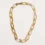 Jewelry - Long necklace, oval and round rings, in blond horn - L INDOCHINEUR X RIVÊT